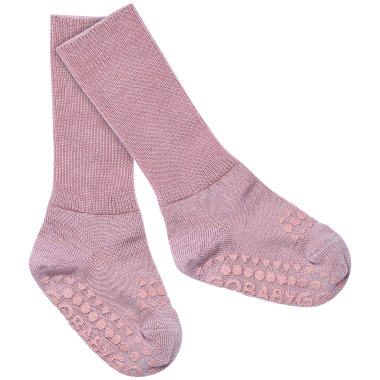 Gobabygo Rose Blush Non-Slip Strømper I Merino Uld