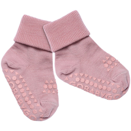 Gobabygo Rose Blush Non-Slip Strømper I Merino Uld