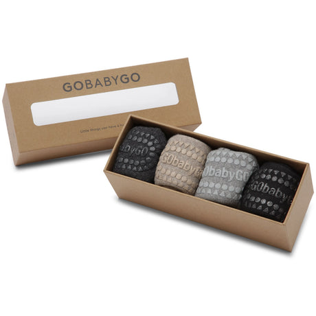 Gobabygo Grey/Sand/Grey/Black Combo Box Organic Bomuld