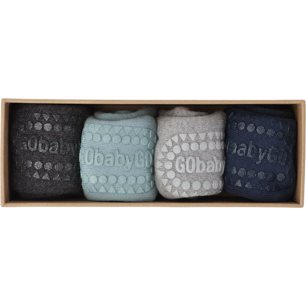 Gobabygo Grey/Blue/Grey/Navy Combo Box Organic Bomuld