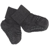 Gobabygo Dark Grey Melange Non-Slip Strømper Bambus