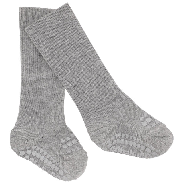 Gobabygo Grey Melange Non-Slip Strømper Bambus