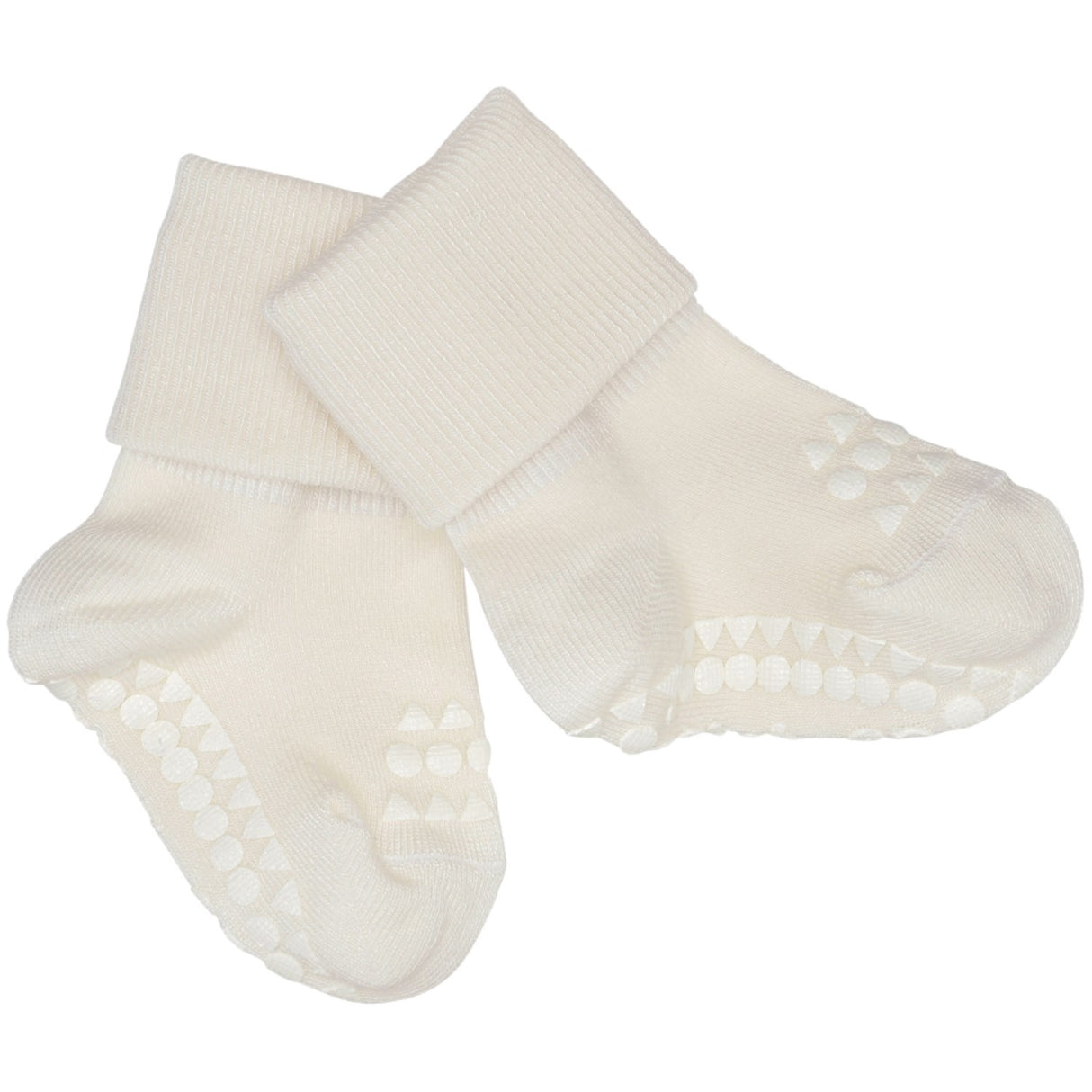 Gobabygo Off White Non-Slip Strømper Bambus