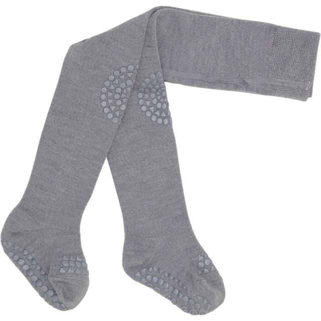 Gobabygo Grey Melange Crawling Strømpebukser Merino Uld