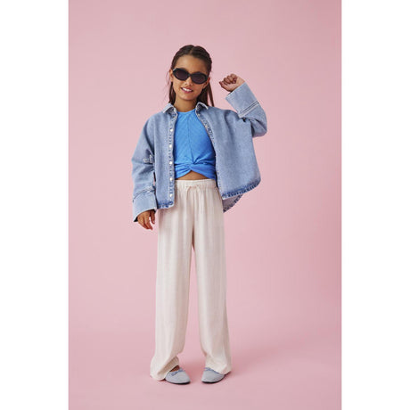 kids ONLY Light Blue Denim Grace 7/8 Sløjfe Skjorte Denim