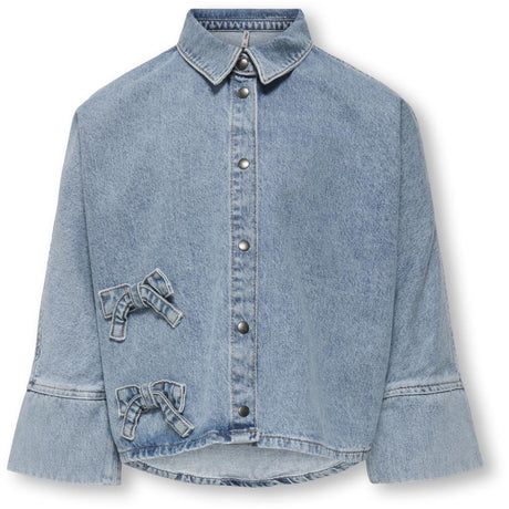 kids ONLY Light Blue Denim Grace 7/8 Sløjfe Skjorte Denim