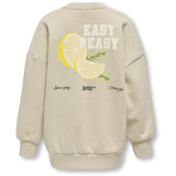 kids ONLY Feather Gray Easy Phoebe Life Printed Crew Sweatshirt