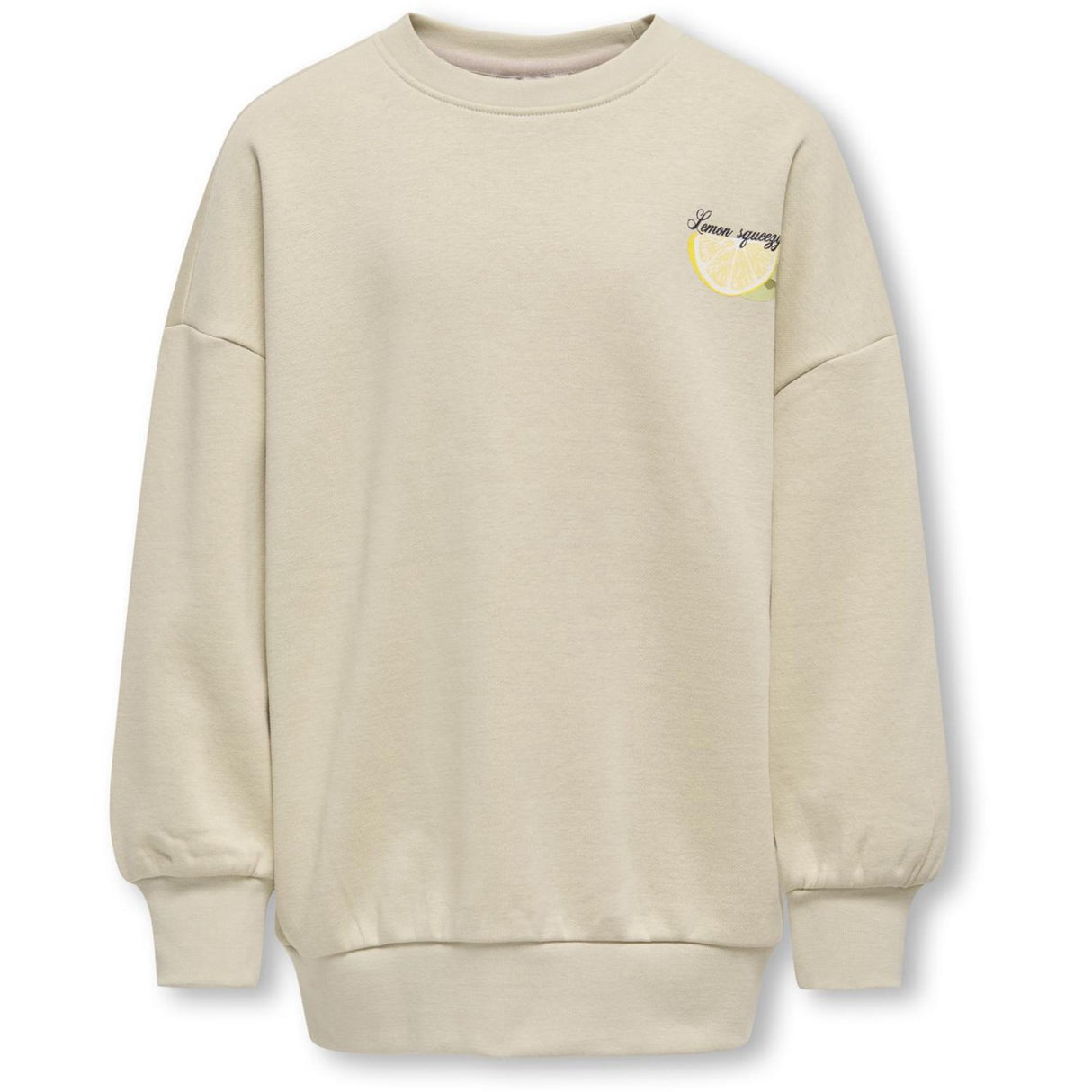 kids ONLY Feather Gray Easy Phoebe Life Printed Crew Sweatshirt