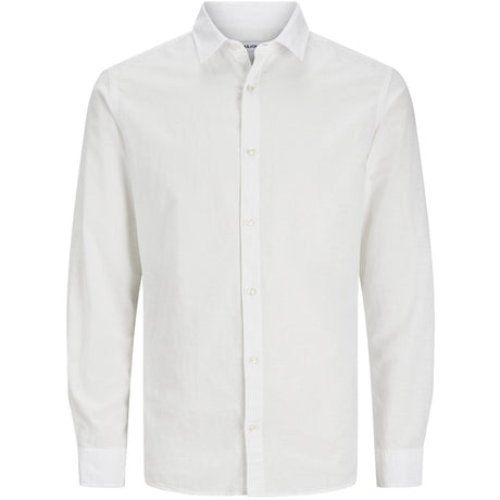 Jack & Jones Junior White Breeze Hør Blend Skjorte
