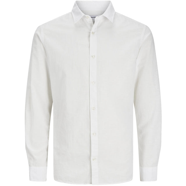 Jack & Jones Junior White Breeze Hør Blend Skjorte
