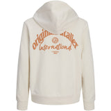 Jack & Jones Junior Antique White Aros Type Sweat Hættetrøje Back