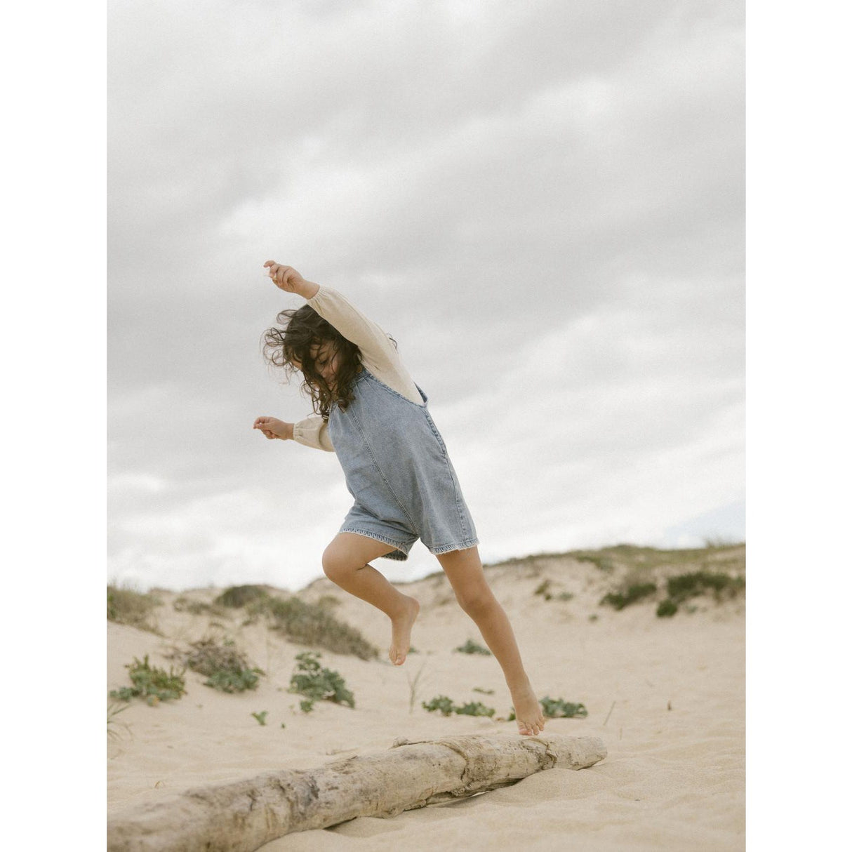 Lil'Atelier Turtledove Melange Darla Slim Bluse