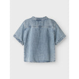 Lil'Atelier Medium Blue Denim Fundo Loose Denim Skjorte