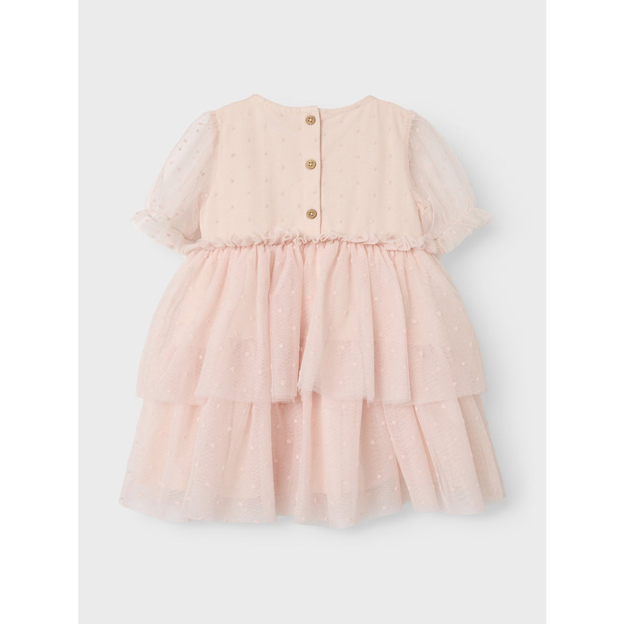 Lil'Atelier Peach Blush Frilla Loose Tyl Kjole