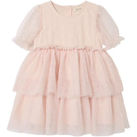 Lil'Atelier Peach Blush Frilla Loose Tyl Kjole