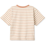LIEWOOD Peach / Stripe Tuscany Rose / Creme De La Creme Tyler Placement Shortsleeve T-shirt