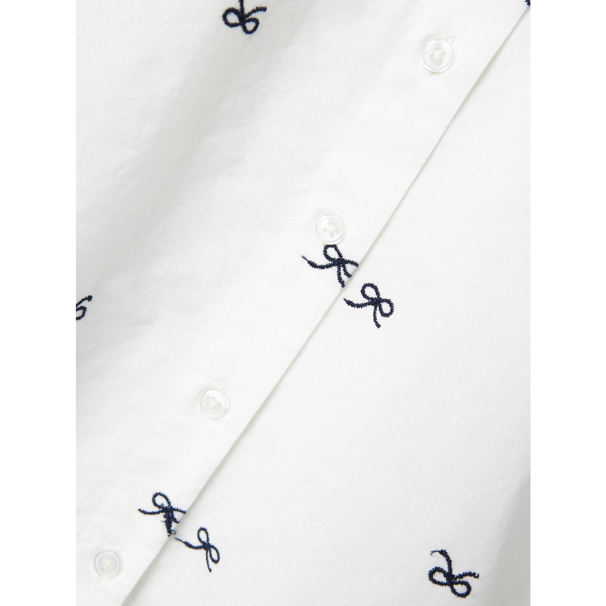 Name It Bright White Bow Filippas Oversize Long Skjorte