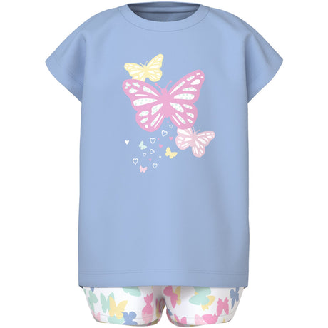 Name It Chambray Blue Butterflies Vigea Shorts Sæt