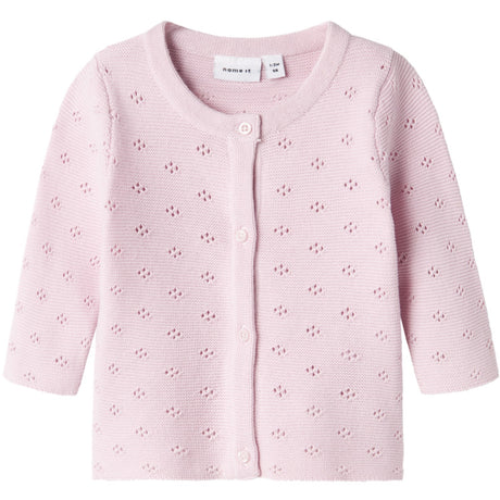 Name It Light Lilac Fie Strik Cardigan