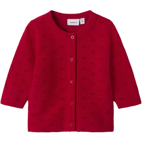 Name It Lipstick Red Fie Strik Cardigan