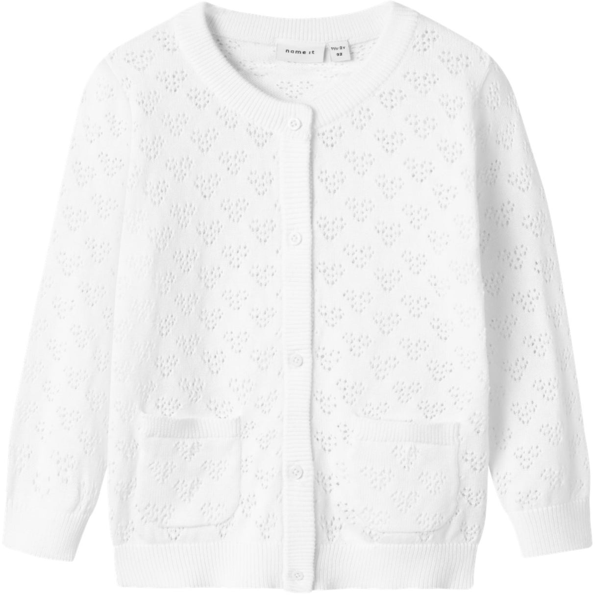 Name It Bright White Felotte Strik Cardigan