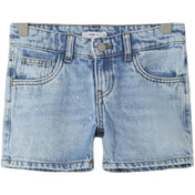 Name It Medium Blue Denim Rose Regular Denim Shorts Noos