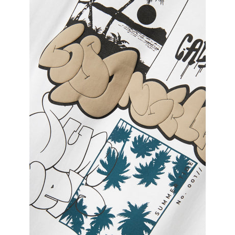 Name It Bright White Gulf Coast Zulla Regular T-Shirt Noos
