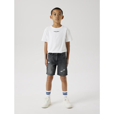 Name It Dark Grey Denim Silas Loose Denim Shorts Noos