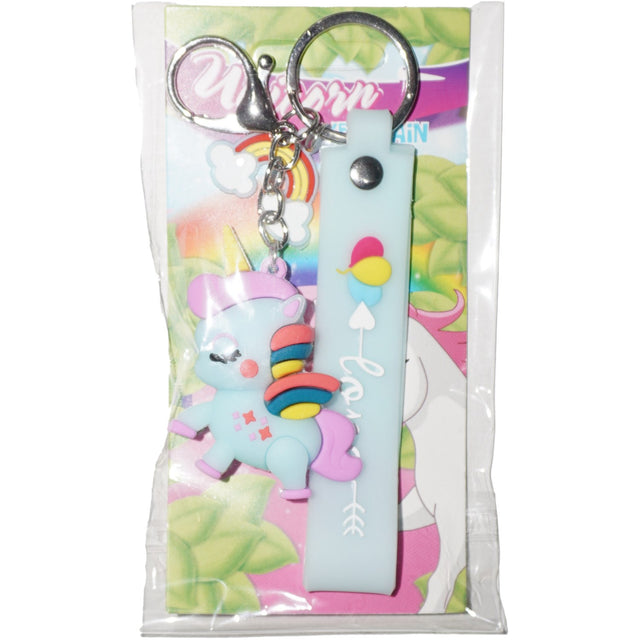 Pocket Money Unicorn Figure Nøglering Light Blue