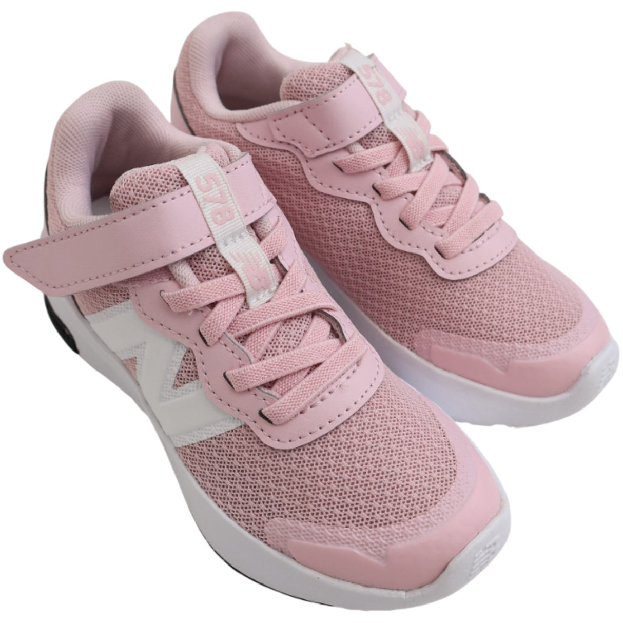 New Balance Rose Sugar FreshFoam 578 Kids Bungee Lace Med Top Strop