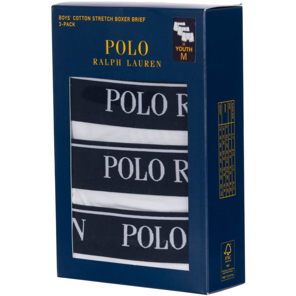 Polo Ralph Lauren White Bomuld Stretch 3 Pack Boxer/Brief