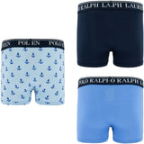 Polo Ralph Lauren Elite Blue Bomuld Stretch 3 Pack Boxer/Brief