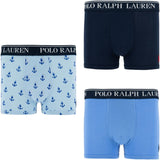 Polo Ralph Lauren Elite Blue Bomuld Stretch 3 Pack Boxer/Brief