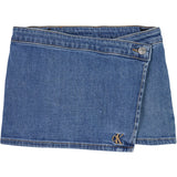 Calvin Klein Soft Blue Comfort Denim Skort Soft Blue Comf Shorts