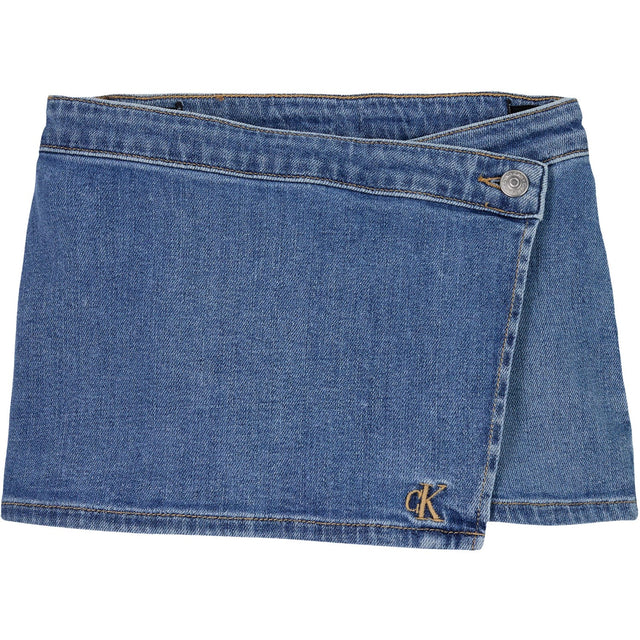 Calvin Klein Soft Blue Comfort Denim Skort Soft Blue Comf Shorts