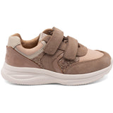 Bisgaard Taupe Glitter Yuki Glitter Velcro Sko