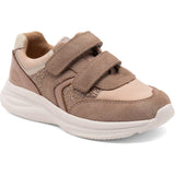 Bisgaard Taupe Glitter Yuki Glitter Velcro Sko