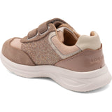 Bisgaard Taupe Glitter Yuki Glitter Velcro Sko