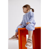 Bisgaard Taupe Glitter Yuki Glitter Velcro Sko