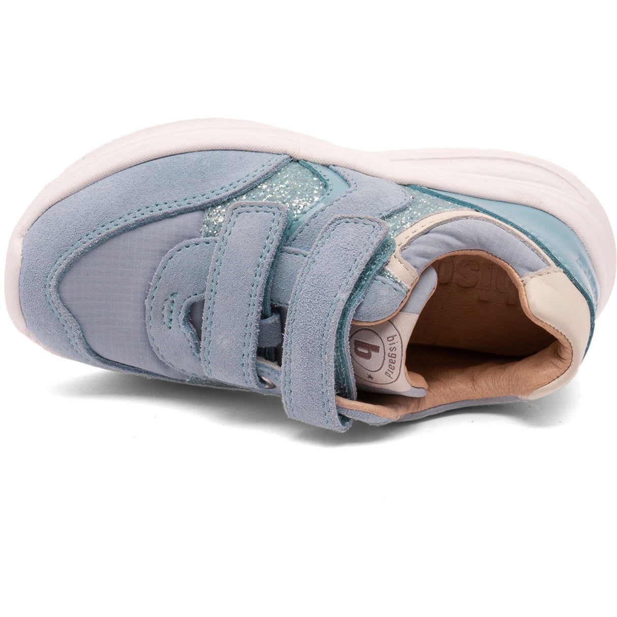 Bisgaard Sky Glitter Yuki Glitter Velcro Sko