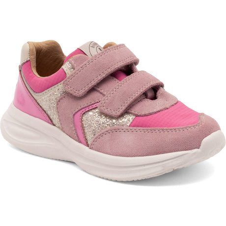 Bisgaard Blush Glitter Yuki Glitter Velcro Sko