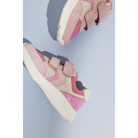 Bisgaard Blush Glitter Yuki Glitter Velcro Sko