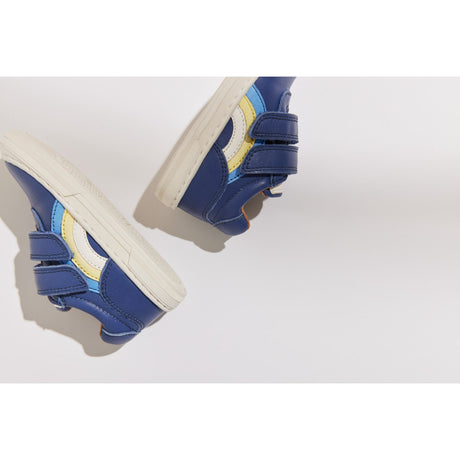 Bisgaard Deep Blue Rainbow Low Velcro Sko