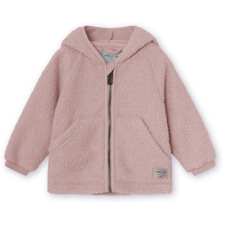 Mini A ture Cloudy Rose Liff Teddyfleece Jakke. GRS