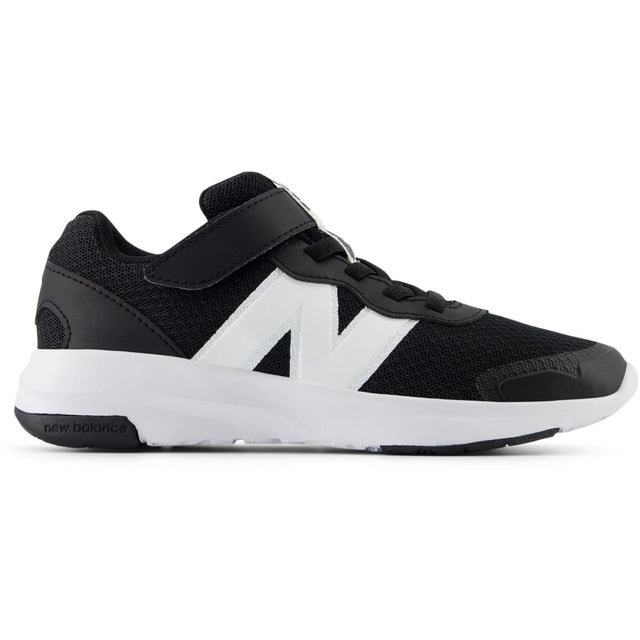 New Balance Black FreshFoam 578 Kids Bungee Lace Med Top Strop