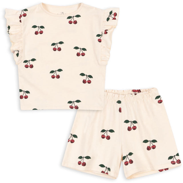 Konges Sløjd Ma Grande Cerise Lin Flæse Sæt GOTS