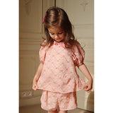 Konges Sløjd Lacy Pink Ava Ss Bluse GOTS