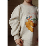 Konges Sløjd Off White Melange Loupy Lou Sweatshirt GOTS