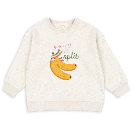 Konges Sløjd Off White Melange Loupy Lou Sweatshirt GOTS