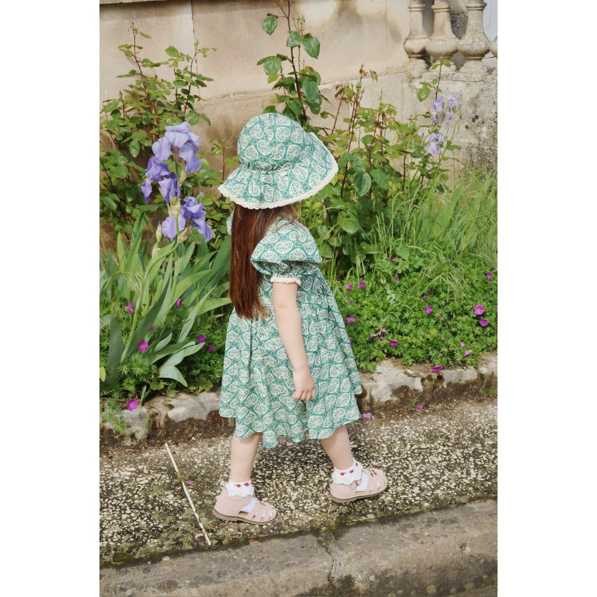 Konges Sløjd Lacy Green Coeur Lace Kjole GOTS